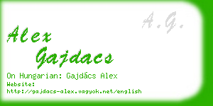 alex gajdacs business card
